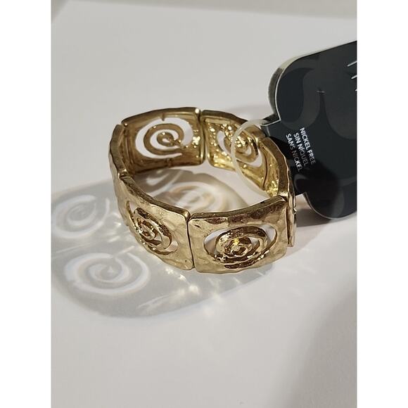 G by Gennaro Minicci Bracelet Gold Wide Stretch Small - Medium Size - Picture 2 of 5